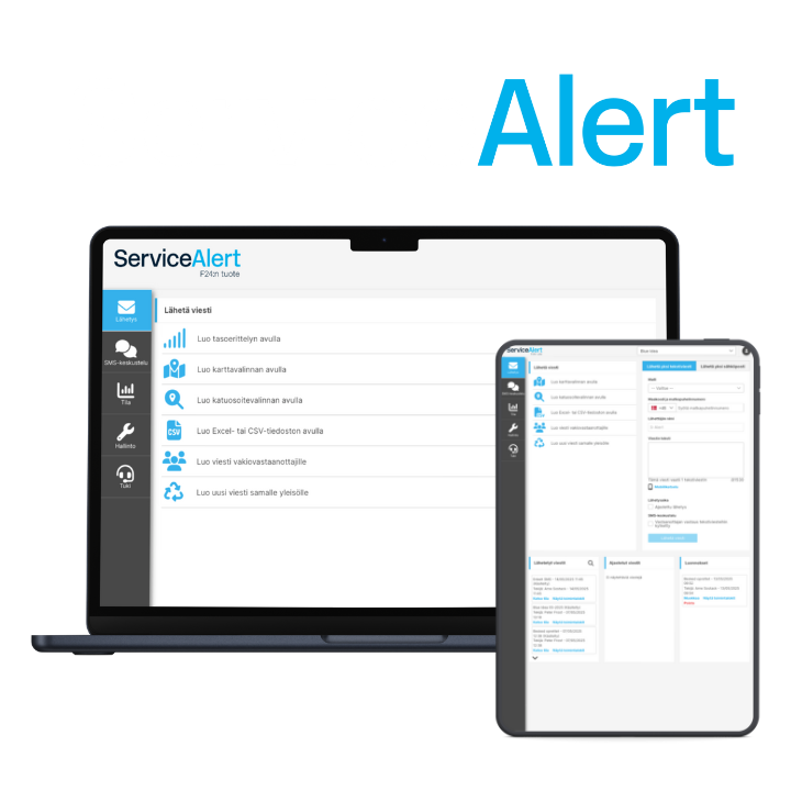 ServiceAlert useilla laitteilla